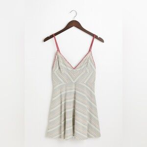 NWT Paper Crane Pastel Striped Sundress Small V-Neck Summer Beach Wedding Dress